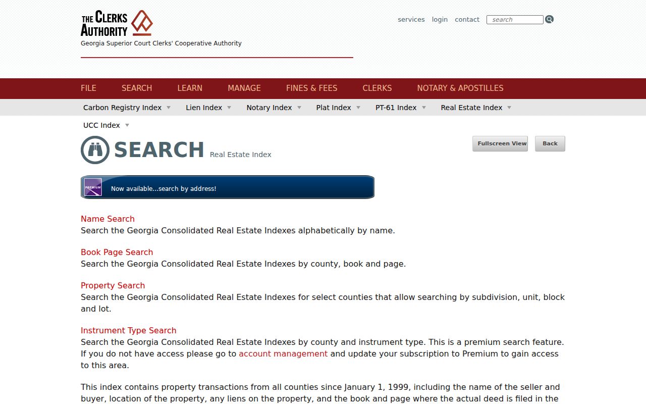 Richmond County deed index used for Augusta resident and property searches