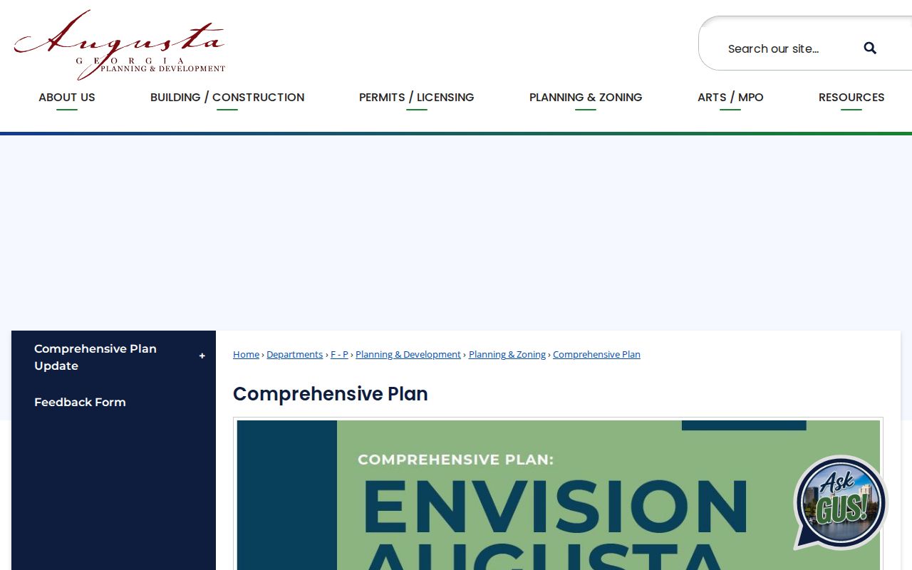 Augusta ZIP code directory planning context from the comprehensive plan